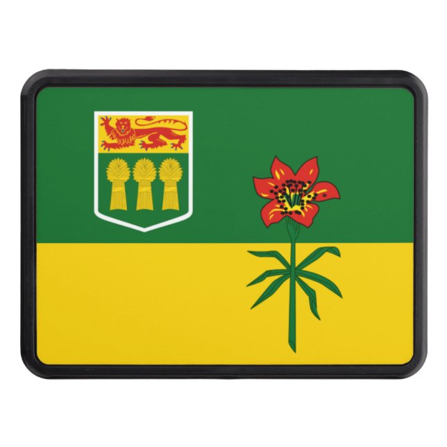 Saskatchewan Flag (CANADA) Trailer Hitch Cover (Front)