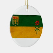 Saskatchewan Flag Ceramic Ornament (Right)