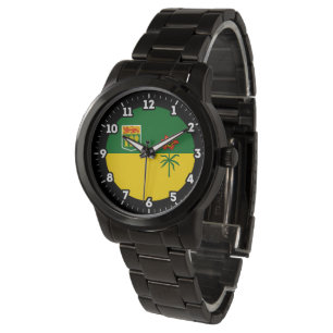 Saskatchewan Flag Graphic Dial Watch