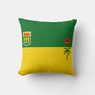 Saskatchewan Flag Throw Pillow