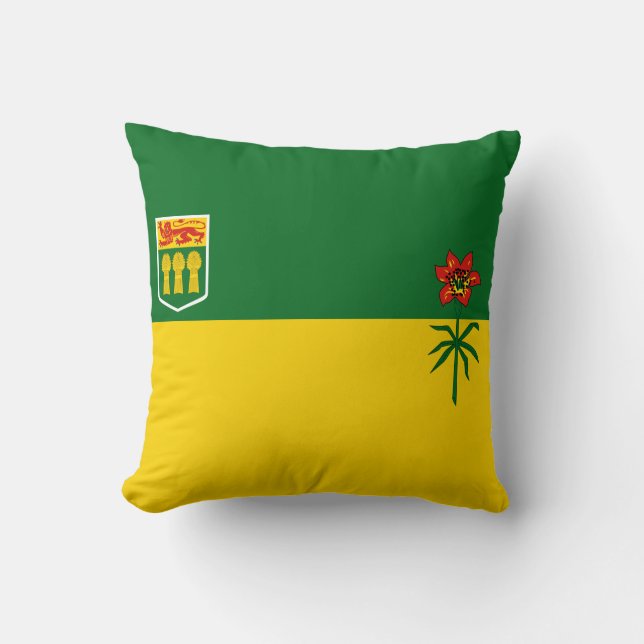Saskatchewan Flag Throw Pillow (Front)