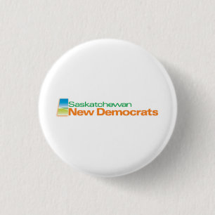 Saskatchewan New Democrats Logo 1 Inch Round Button