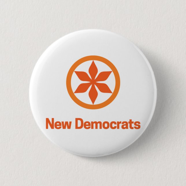 Saskatchewan New Democrats NDP Logo 2 Inch Round Button (Front)