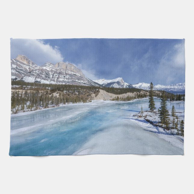 Saskatchewan River Crossing Kitchen Towel (Horizontal)