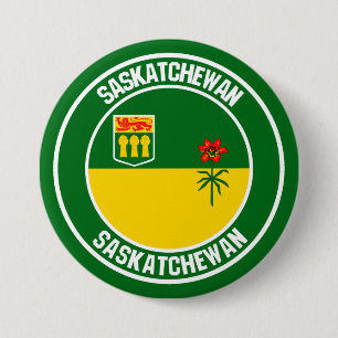 Saskatchewan Round Emblem 3 Inch Round Button