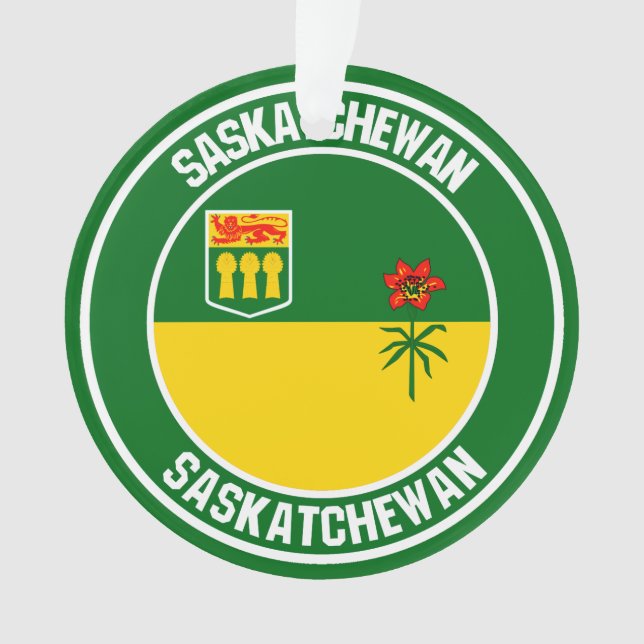 Saskatchewan Round Emblem Ornament (Front)