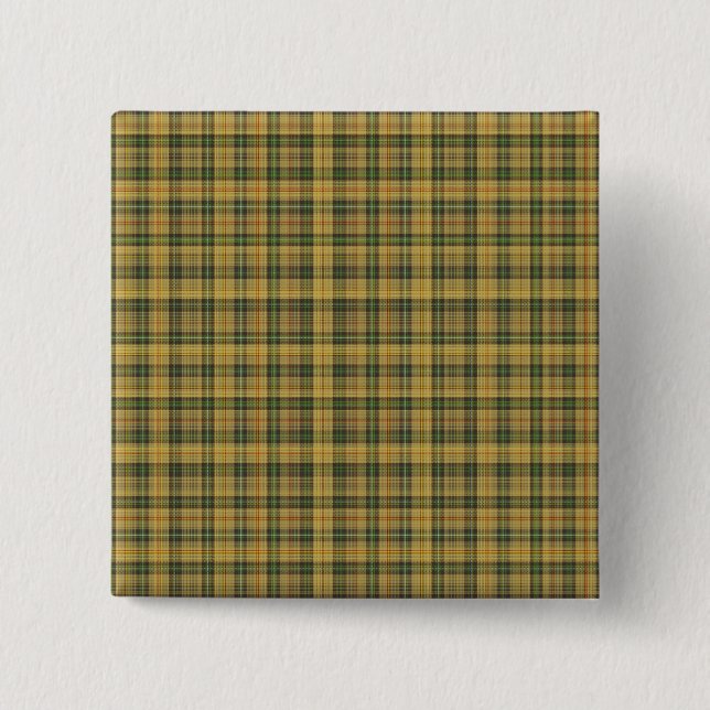 Saskatchewan tartan 2 inch square button (Front)