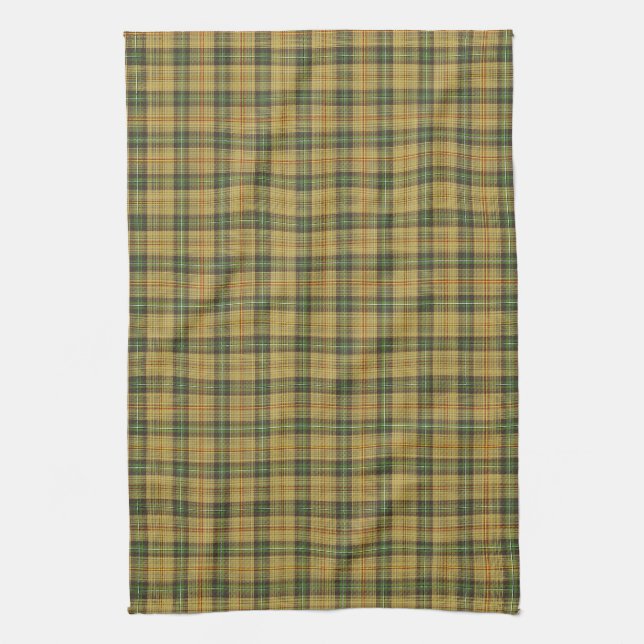 Saskatchewan tartan kitchen towel (Vertical)