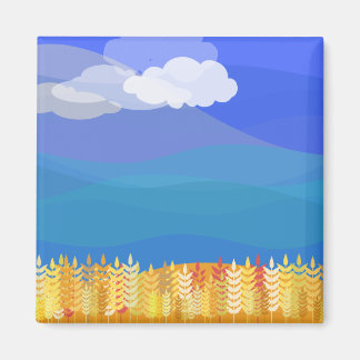 Saskatchewan wheat art magnet