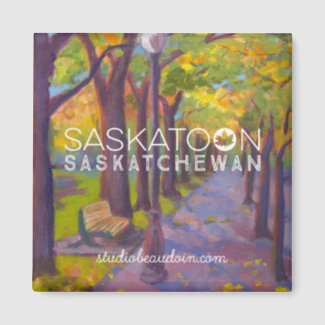 Saskatoon Autumn Walk—Fridge Magnet