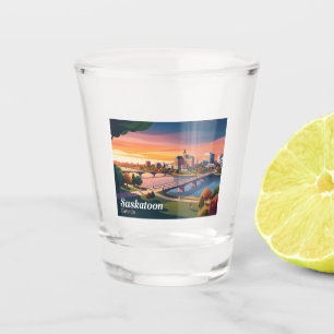 Saskatoon Canada Shot Glass