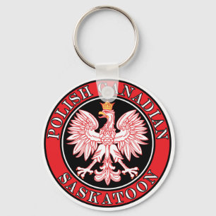 Saskatoon Polish Canadian Eagle Keychain