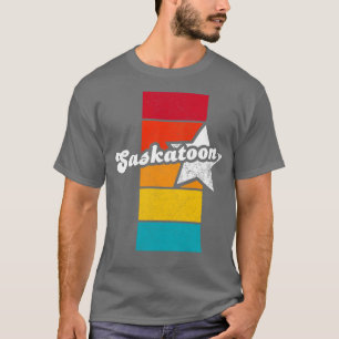Saskatoon Saskatchewan Canada Vintage Distressed S T-Shirt