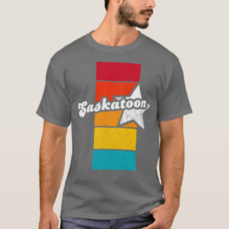 Saskatoon Saskatchewan Canada Vintage Distressed S T-Shirt