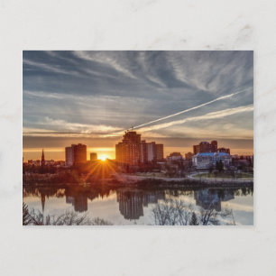 Saskatoon sunset postcard