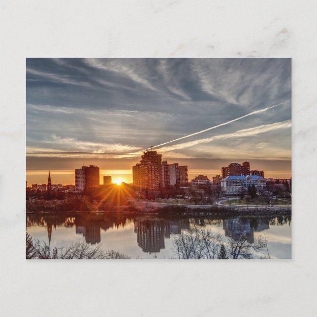 Saskatoon sunset postcard (Front)