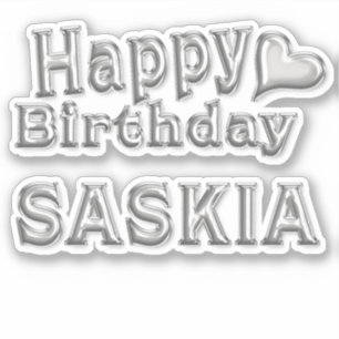 Saskia Happy Birthday Autocollants