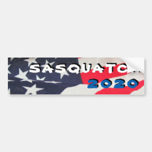 Sasquatch 2020 with Flag Bumper Sticker