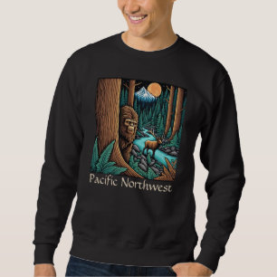 Sasquatch and Elk Pacific Northwest Sweatshirt