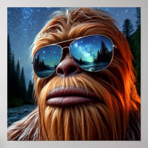 Sasquatch and Stars Poster