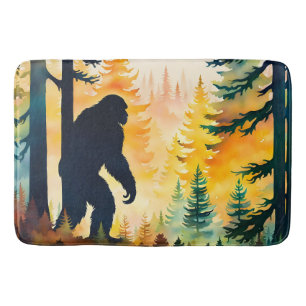 Sasquatch Autumn Landscape Sunset Bath Mat