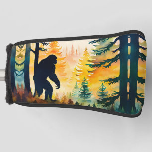 Sasquatch Autumn Landscape Sunset Golf Head Cover
