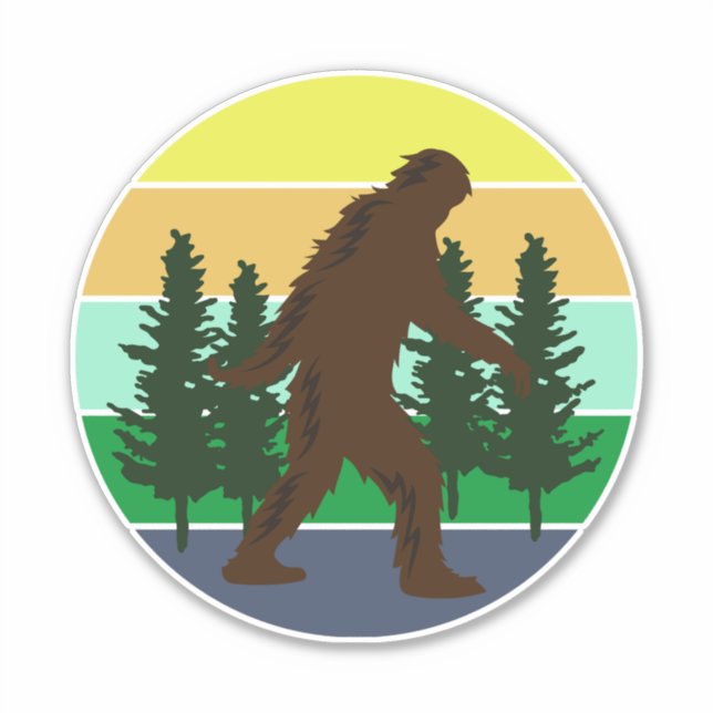 Sasquatch Believer | Vintage Sunset Bigfoot   (Front)