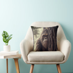 Sasquatch/Big Foot Throw Pillow