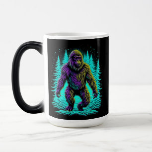 Sasquatch Bigfoot in Teal and Black Magic Mug