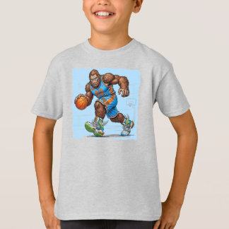 Sasquatch (Bigfoot) playing basketball. T-Shirt