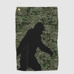 Sasquatch Bigfoot Silhouette Squatchin Golf Towel