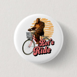 Sasquatch Bike Ride Forest Adventure 1 Inch Round Button