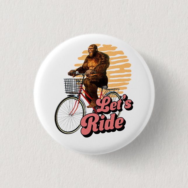 Sasquatch Bike Ride Forest Adventure 1 Inch Round Button (Front)