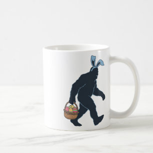 Sasquatch Bunny Ears Carrying Easter Eggs Basket E Coffee Mug