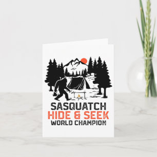 Sasquatch Camping Outdoor Forest Funny Sasquatch H Card