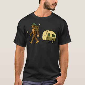 Sasquatch Camping Vintage Mountain Camping Funny C T-Shirt