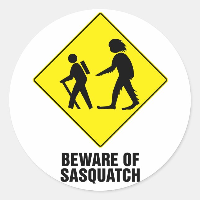 Sasquatch Classic Round Sticker (Front)