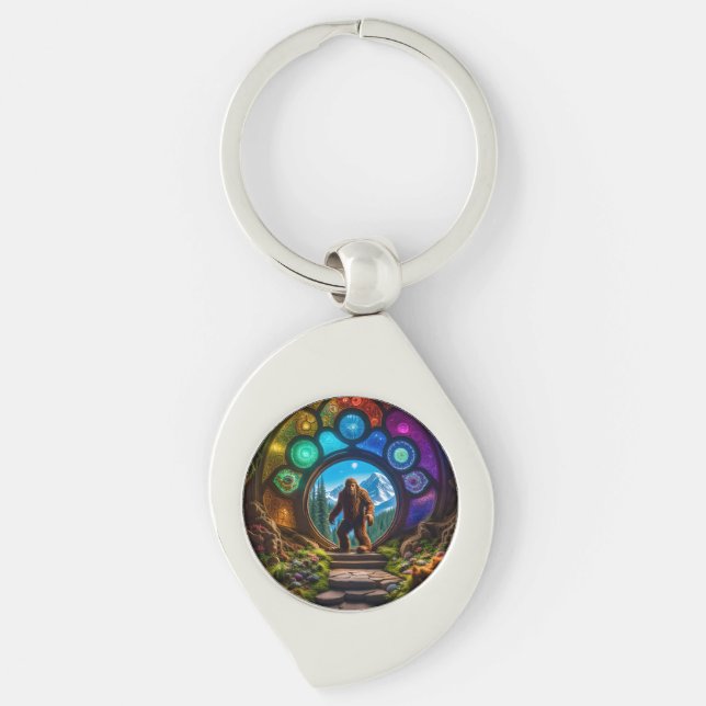 Sasquatch Dimensional Portal Keychain (Front)