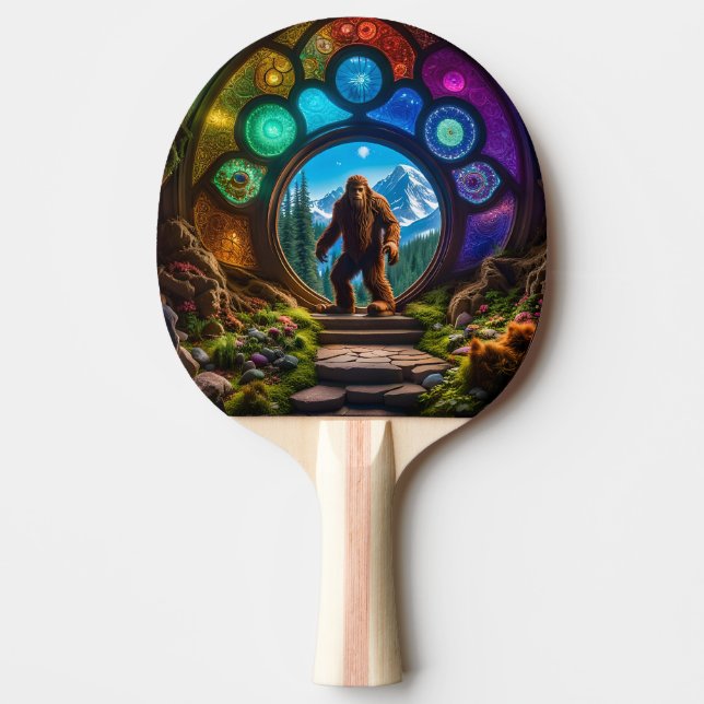 Sasquatch Dimensional Portal Ping Pong Paddle (Front)