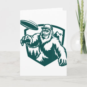 Sasquatch Disc Golf Outdoor Dge Disc Golfing Bigfo Card