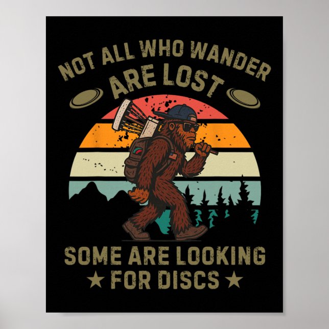 Sasquatch Disc Golfer Funny Disc Golf _2  Poster (Front)