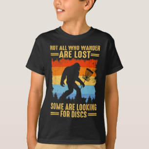 Sasquatch Disc Golfer Lost Outdoor Retro Art _1 T-Shirt