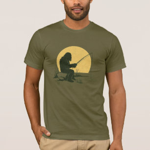 Sasquatch Fishing Shirt - Mens Bigfoot Outdoor Tee