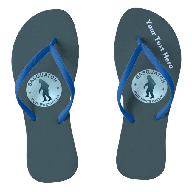 Sasquatch For President Flip Flops (Footbed)