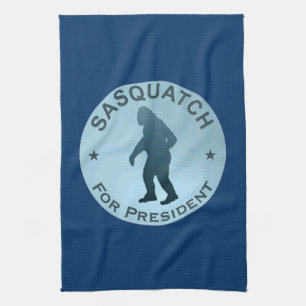 Sasquatch For President Kitchen Towel
