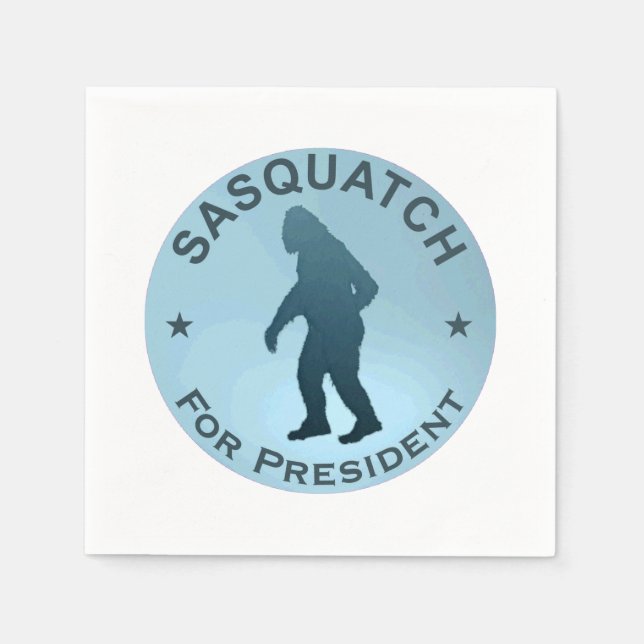 Sasquatch For President Napkin (Front)