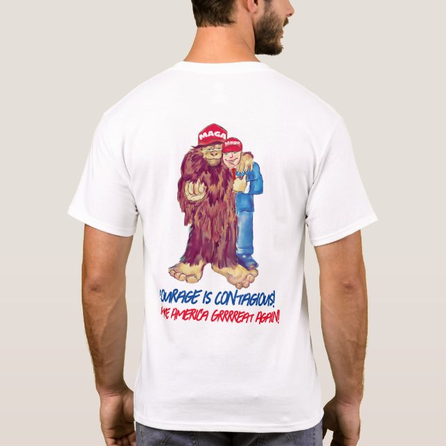 Sasquatch For Trump 2024!! T-Shirt (Back)