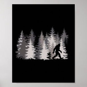 Sasquatch Forest Legend Nature  Poster