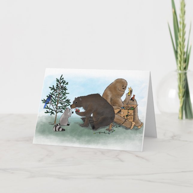 Sasquatch & Friends Holiday Card (Front)