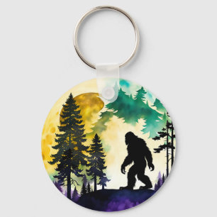 Sasquatch Full moon Keychain